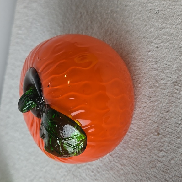 VINTAGE Murano Style Blown Glass Fruit Set - 5pc Centerpiece--Note Condition - Picture 8 of 11